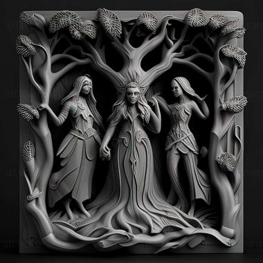 3D model Rhiannon Curse of the Four Branches game (STL)